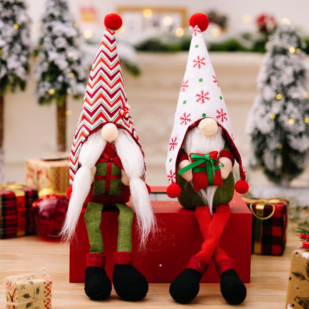 Hat Snowflake Enchanting Rudolph Doll With Gift Box Legs Ideal For Christmas Festivities
