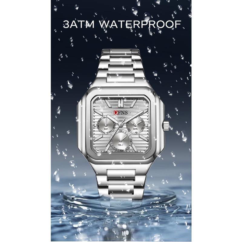 OFNS Fashion Men's Quartz Watch Elegant Clock Calendar Luminous Wristwatch Business Casual Watches