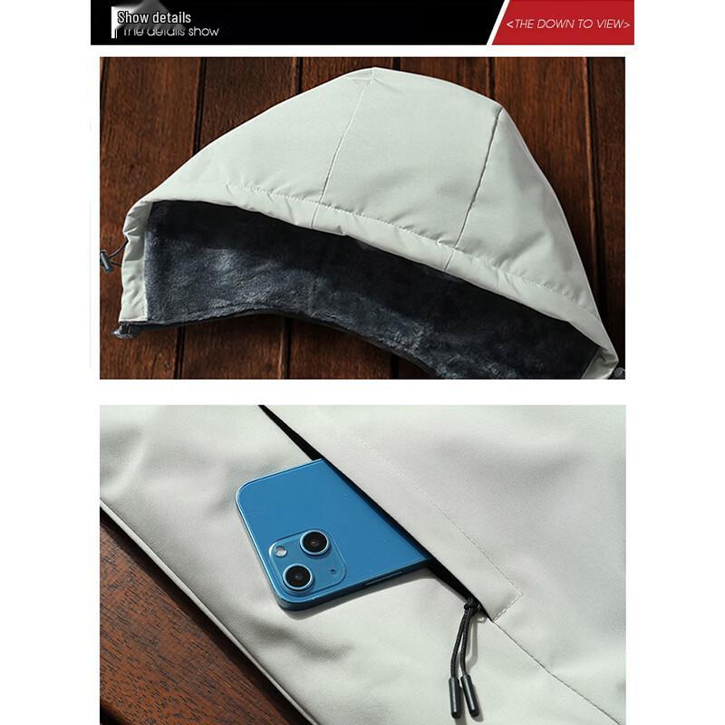 JEEP Men's Autumn/Winter Fleece-Lined Padded Jacket