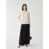 Jiu Zi Women's Retro French Polka Dot Lyocell Top