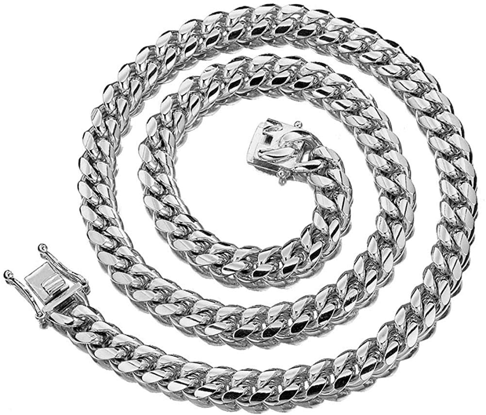 Halskette Edelstahl Kihei Kette Gleiche Hip Hop [Rockyu] Kette, Stahl, Silber, Halskette, Größe, Cool, Stil, Beliebt…