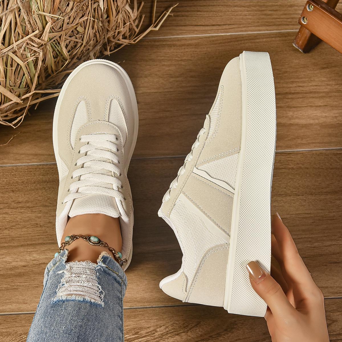 

Fashion 2024 Autumn New Women Fashion Classic Board Low Top Platform Shoes Women Trendy Versatile Casual Colors Shoes Zapatos De Mujer 36 бежевый