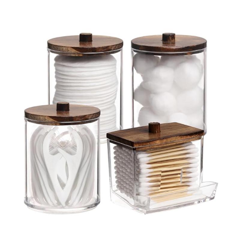 Multi-Purpose Transparent Cosmetic Cotton Cotton Buds Storage Boxes Toothpicks Dustproof Storage Box Portable Visible Dispenser