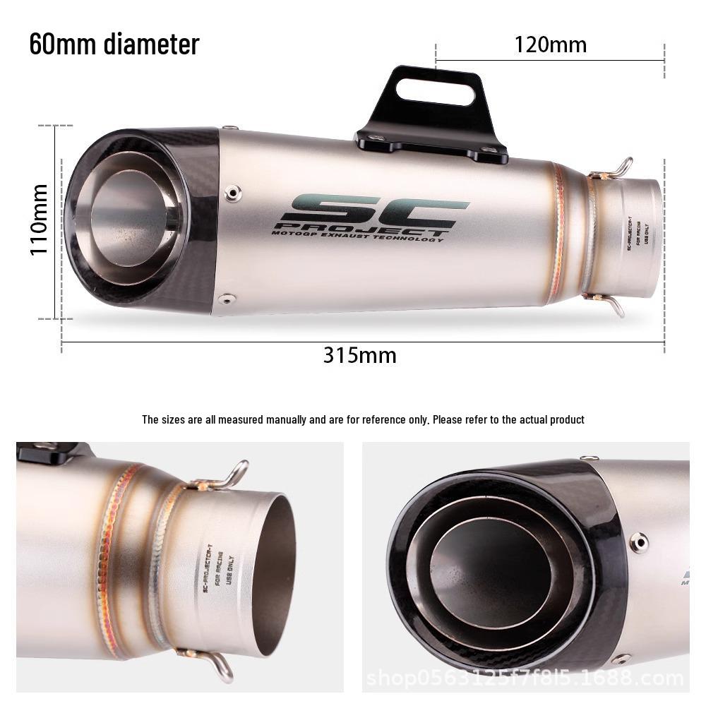 Ninja Z250/Z300/Z400 MT07/09 R25/R3/R6 Street SC Double/Triple Layer Motorcycle Exhaust Pipe