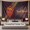 Custom Name Text Tapestry AS Roma FC Personalized Polyester Wall Tapestry For Bedroom And Room