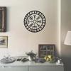 1 Stück Metall Wikinger Wanddeko Nordische Metall Wikinger Wandkunst Schlafzimmer Wohnzimmer Zuhause Schwarzer Metallkompass