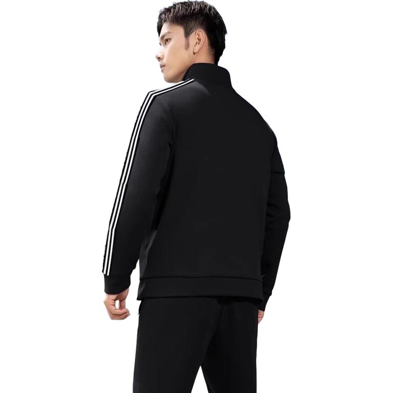 Li Ning Minimalist Loose Stand Collar Sweatshirt And Pants Casual Sports Set Men sweatshirt and pants AWEU007-1