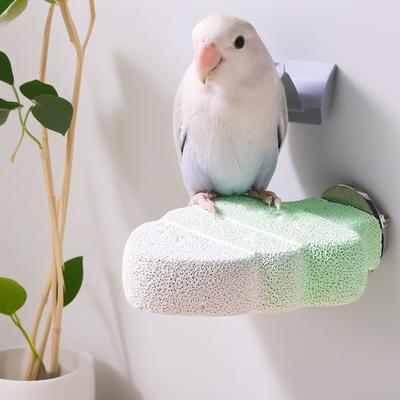 Parrot Perch Small Tree Mineral Frosted Stand For Budgies Cockatiels Beak Nail Grinding Cage Display Home Pet Bird Lovers Gift