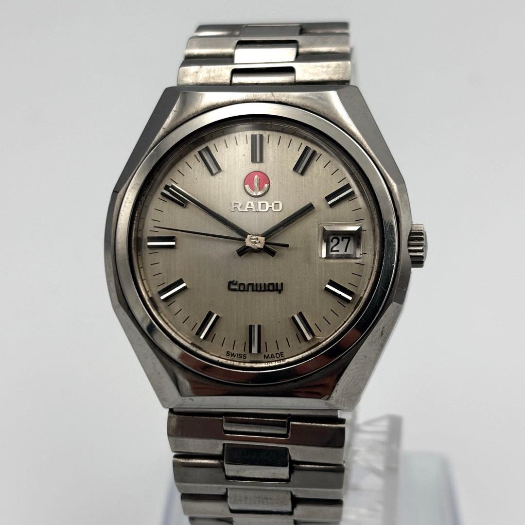 Б/У Винтажные Мужские Автоматические Серебряные Часы Rado Conway Рабочие