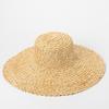 European and American Style Simple and Fashionable Hand-woven Lace Straw Grass Flat Top Hat, Spring and Summer Beach Sunscreen Straw Hat