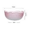 Transparent Tempered Galss Bowl Set Tableware Gradient Color Fruit Salad Dessert Bowl Home Living Room Breakfast Bowl