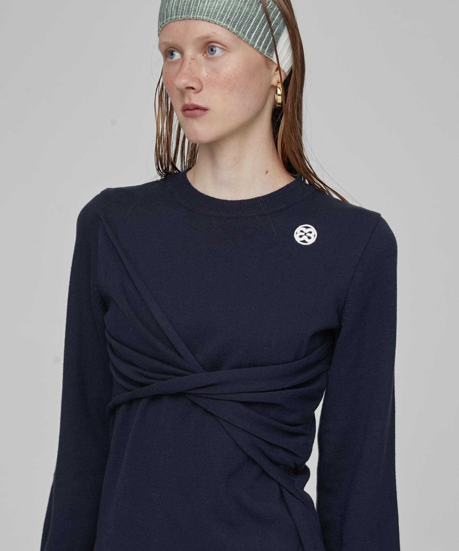Enor Twist Pullover - Navy Navy/S