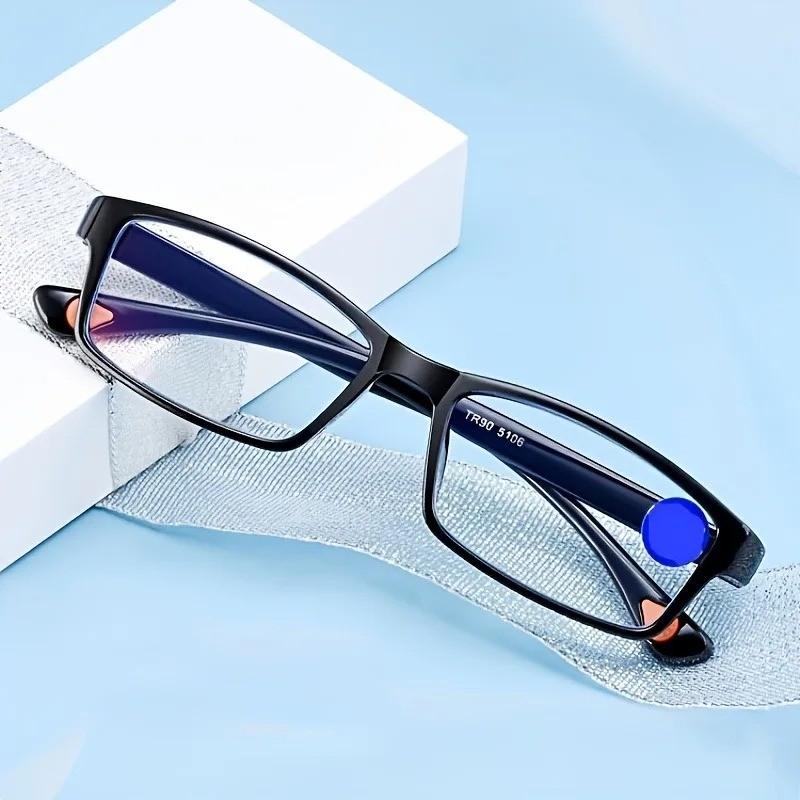 6PCS +100 to +400 Reading Glasses Fashion Unisex PC Spring Legs Full Frame Presbyopia Glasses With Grade
