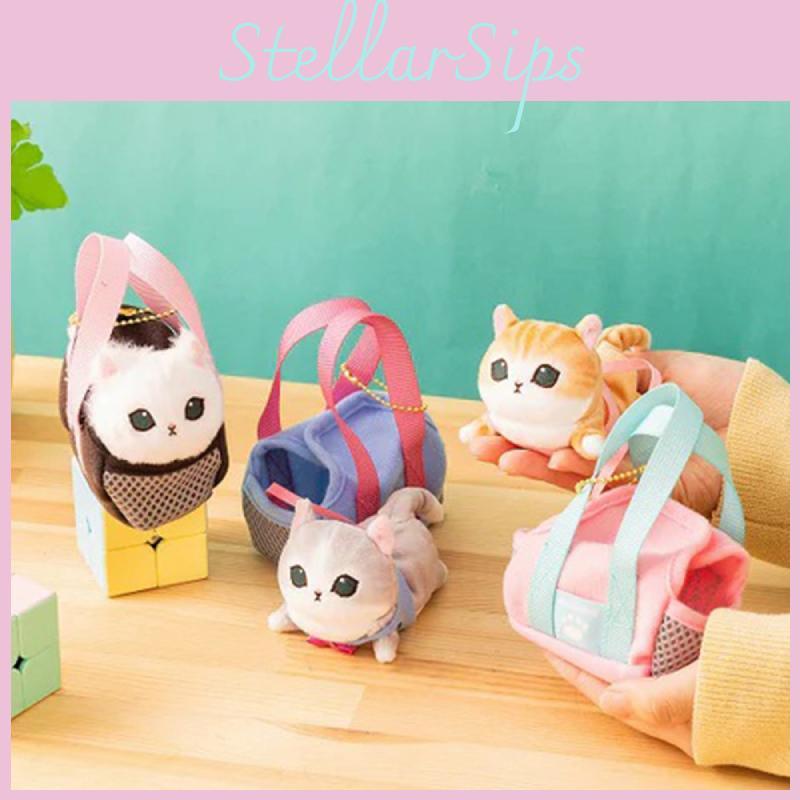 Adorable Japanese Plush Cat Doll Keychain Cute Cat Character Plush Toy For Kids