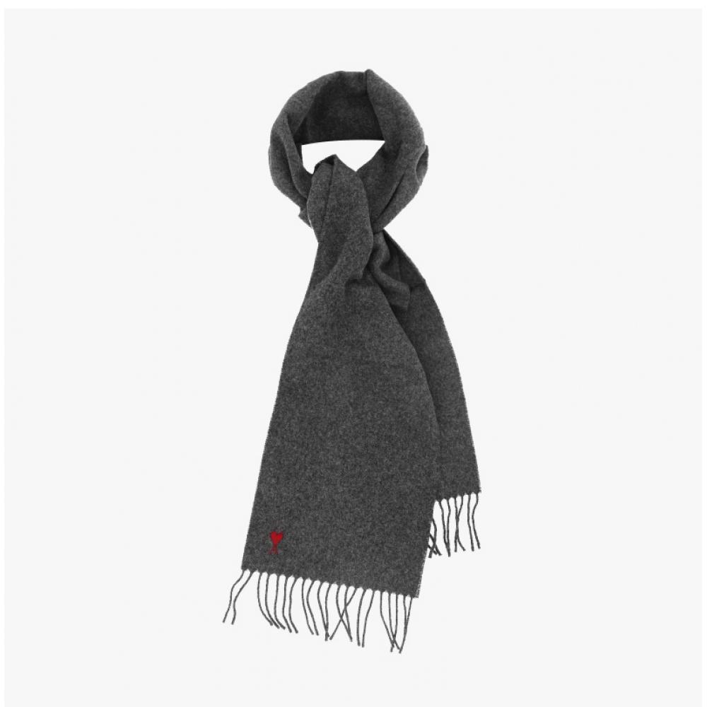 Ami Heart Logo Fringe Muffler Aw0047 A189