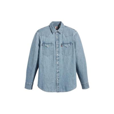 Camisa Jeans Levis Casual Algodão Puro Manga Longa Unissex Azul 85745-0074