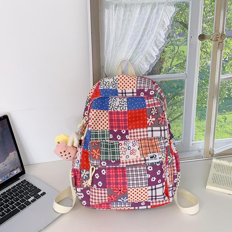 Fashionable Floral Computers  Large Capacity Class Backpacks for Junior and Senior High School Students  Trendy Backpacks