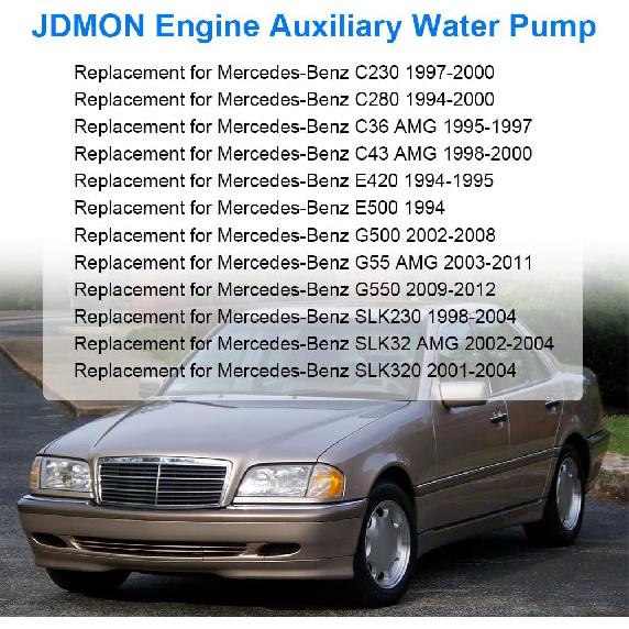 JDMON Auxiliary Engine Water Pump Replacement for Dodge Freightliner Sprinter 2500 3500, Mercedes-Benz 190E 260E 300CE 300TE 300D 300E C230 C280 G500