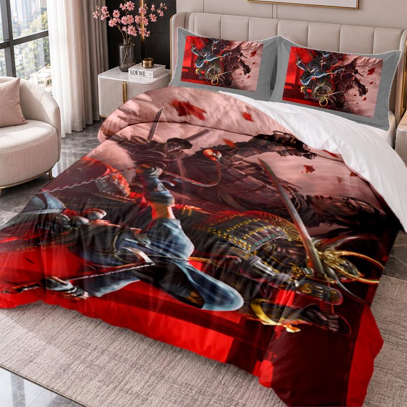 Assassins Creed 3Pcs Bedding Set Duvet Cover With Two Pillowcases For Bedroom Home Decoration