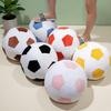 Fuzzy Soccer Ball Plush Toy Realistic Soccer Ball Stuffed Pillow Colorful Soft Soccer Ball Sports Stuffed Toy Birthday Gifts