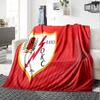 Rayo Team Wappen Flanelldecke, Weiches Polyester, Modernes Design, Ganzjahres für Camping, Reisen, Geschenke für Feiertage oder Geburtstage