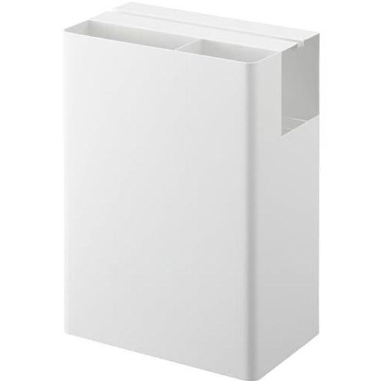 Yamazaki Cleaner Tool Organizer White approximately W20XD12XH28cm Tower neatly organizes cleaning tools storage 5516
