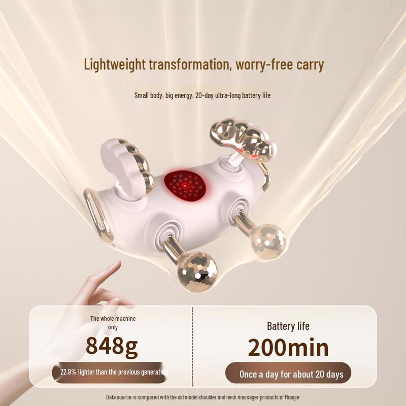 MIAOJIE Five-Finger Kneading Neck and Shoulder Massager CN Plug (adapter Included)