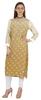 Bimba Printed  Designer  Kurta  For Womens Straight Kurti V-Neck Ethnic  Traditional  Wear - Cotton