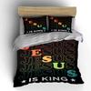 "Jesus Text In Gradient." Bedding Sets Duvet Cover Sets Duvet Covers Pillowcases(1 * Duvet Cover 2 * Pillowcases Without Duvet Insert)