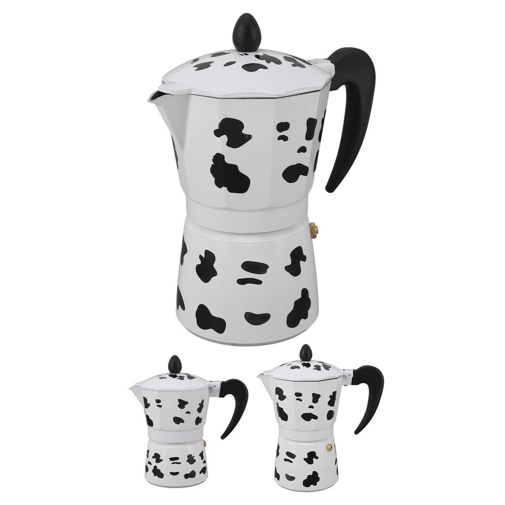 Süt İneği Renkli Pot Alüminyum Kahve Potu Kahve Makinesi Ev Kafe Açık Hava Aktiviteleri Kamp Tr