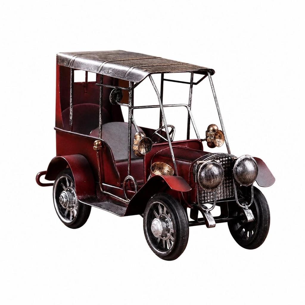 Retro Car Collectible Shiny Classic Open-Front Miniature Automobile Elegant