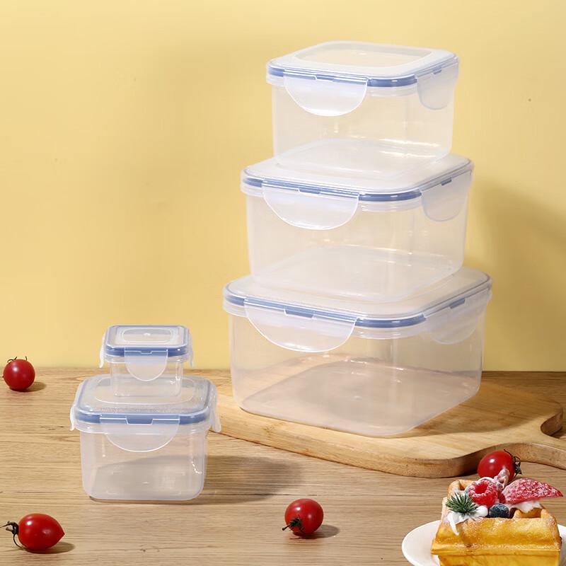 RuHan Rectangular Transparent Microwave & Refrigerator Food Storage Container Set (3 x 1900ml)