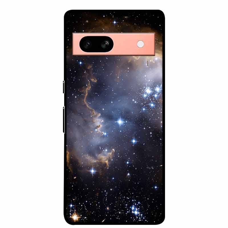 Per Google Pixel 7a 5G Custodia 6.1" Cover Fiori Bordo Nero Silicone TPU Morbida Cover Posteriore Per Google Pixel7a 2023 Custodia Telefono Fundas
