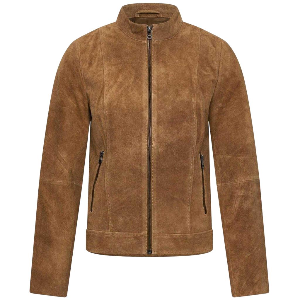 Elle Damen Moto Wildlederjacke