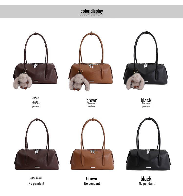 Women's Retro Versatile Underarm Baguette Handbag - Large Capacity, Simple Commuter Shoulder Bag