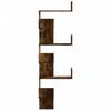 Vidaxl Corner Wall Shelf, Smoked Oak, 45X45X147 Cm
