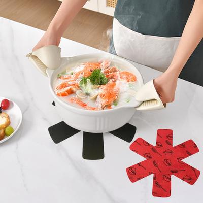 6Pcs Pot Holder Set Multi-Functional Pan Protectors In 3 Sizes Pot Separator for Stacking Cookware Anti-Slip Pads for Glass Ceramic Plates And Dishes