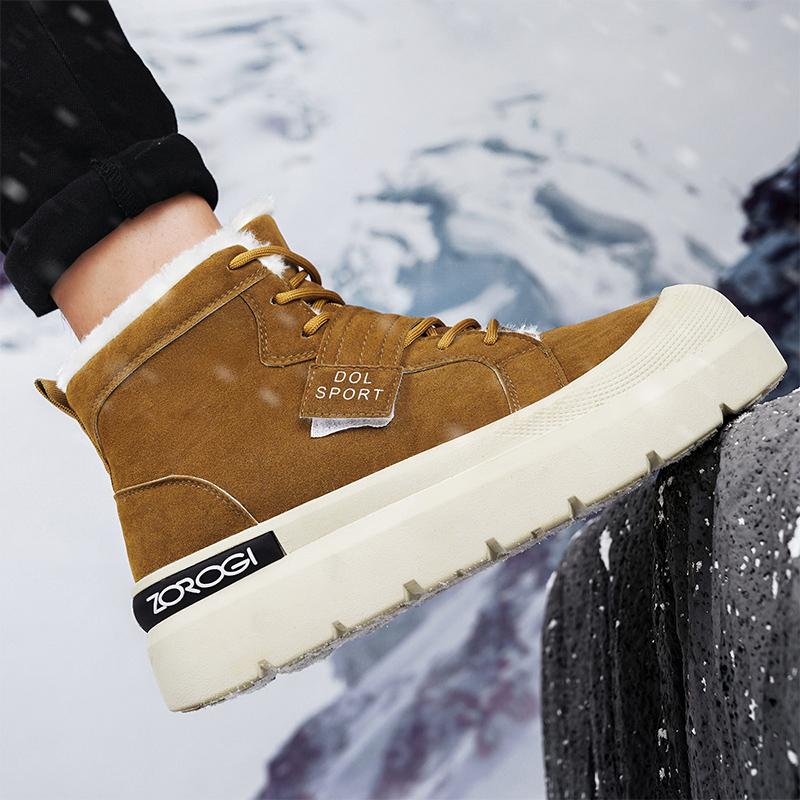 Winter Boots for Men Warm Fur Men's Sneakers Soft and Comfortable Sports and Leisure Wear-resistant Non-Slip New Ankle Boots