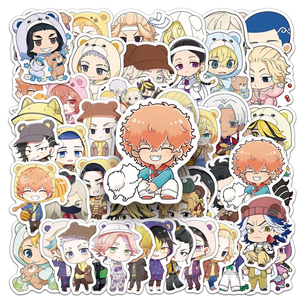 50 Sheets Tokyo Revengers Q Version Anime Stickers for DIY Decor - Insulated Cups, Journals, Computers