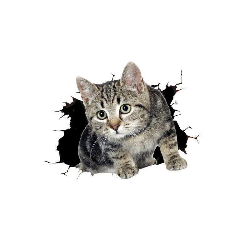 Car Sticker Cute 3D Cat Personality Block Body Scratch Auto Motorcycle Universal Decorative Stickers Car Accessories