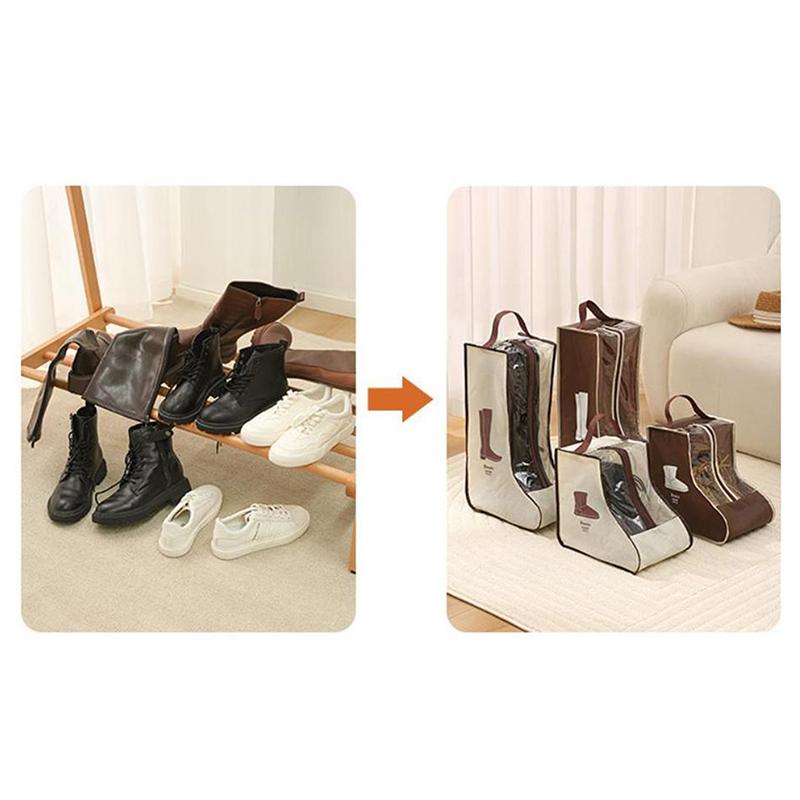 Multi-Functional Shoes Storage Bag With Handle Dustproof Boots Protector For Long & Ankle Boot Travel Pouch Shoe Organizer