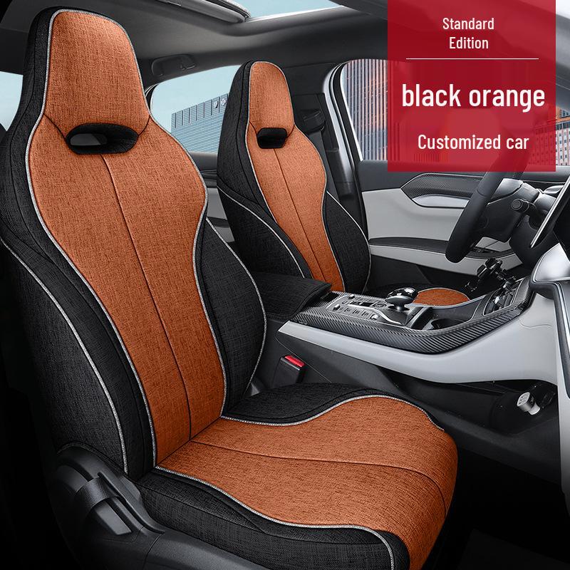 BYD QinPLUS Linen Car Seat Cushion, Full Surround, Four Seasons, for Qinplusdmi/ev.