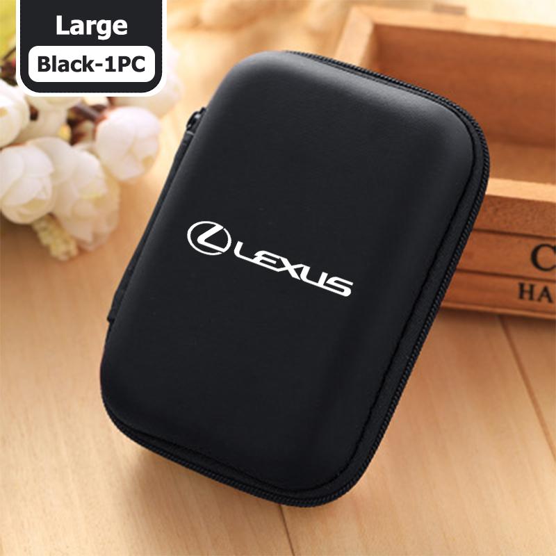 For Lexus Car Earphone Holder Case Storage Portable Headphone Memory Card USB Data Cable Bag UX250h RX450h CT200h RX400h NX LX