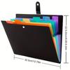 2pcs A4 Plastic Expanding Accordion Folders, Document Sorters, 7 Pockets with Snap Closures, Suitable for Home and Office.
