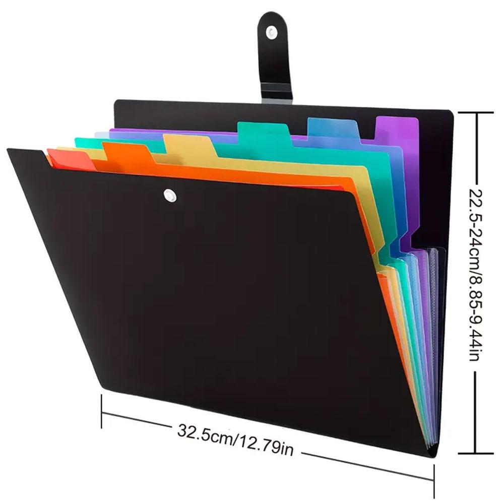 2pcs A4 Plastic Expanding Accordion Folders, Document Sorters, 7 Pockets with Snap Closures, Suitable for Home and Office.