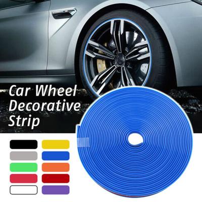 Mouldings de Styling para Pneus de Carro Universais de 8M Tira Protetora de Aro Protetor de Borda de Roda Autocolante para Roda de Carro Coberturas de Proteção e Cuidado para Pneus