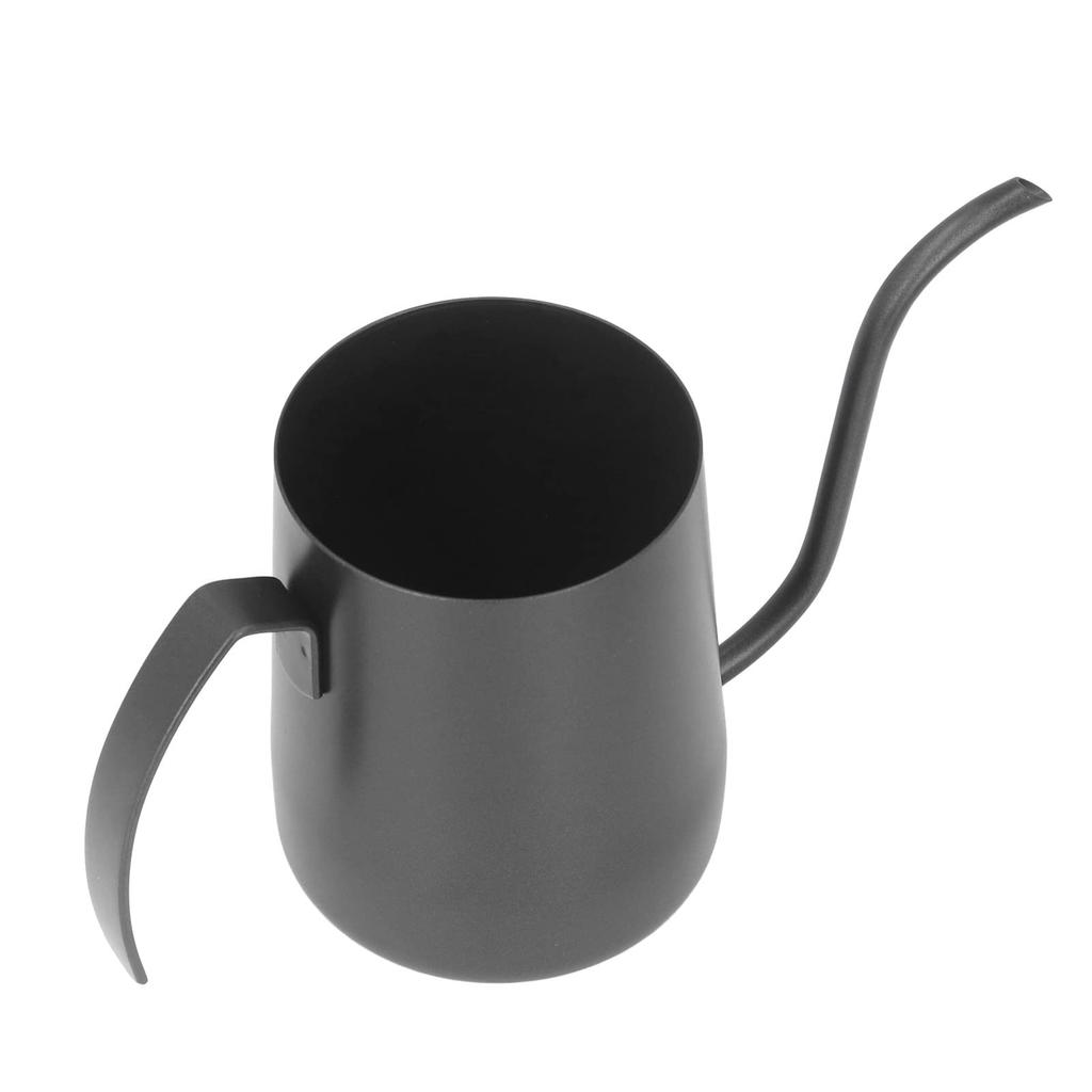 Compact Stainless Steel Narrow Spout Coffee Kettle with Drip Pot and Measuring Cup, Perfect for Kitchen, Office, Coffee, Tea, and More (Seven-Letter