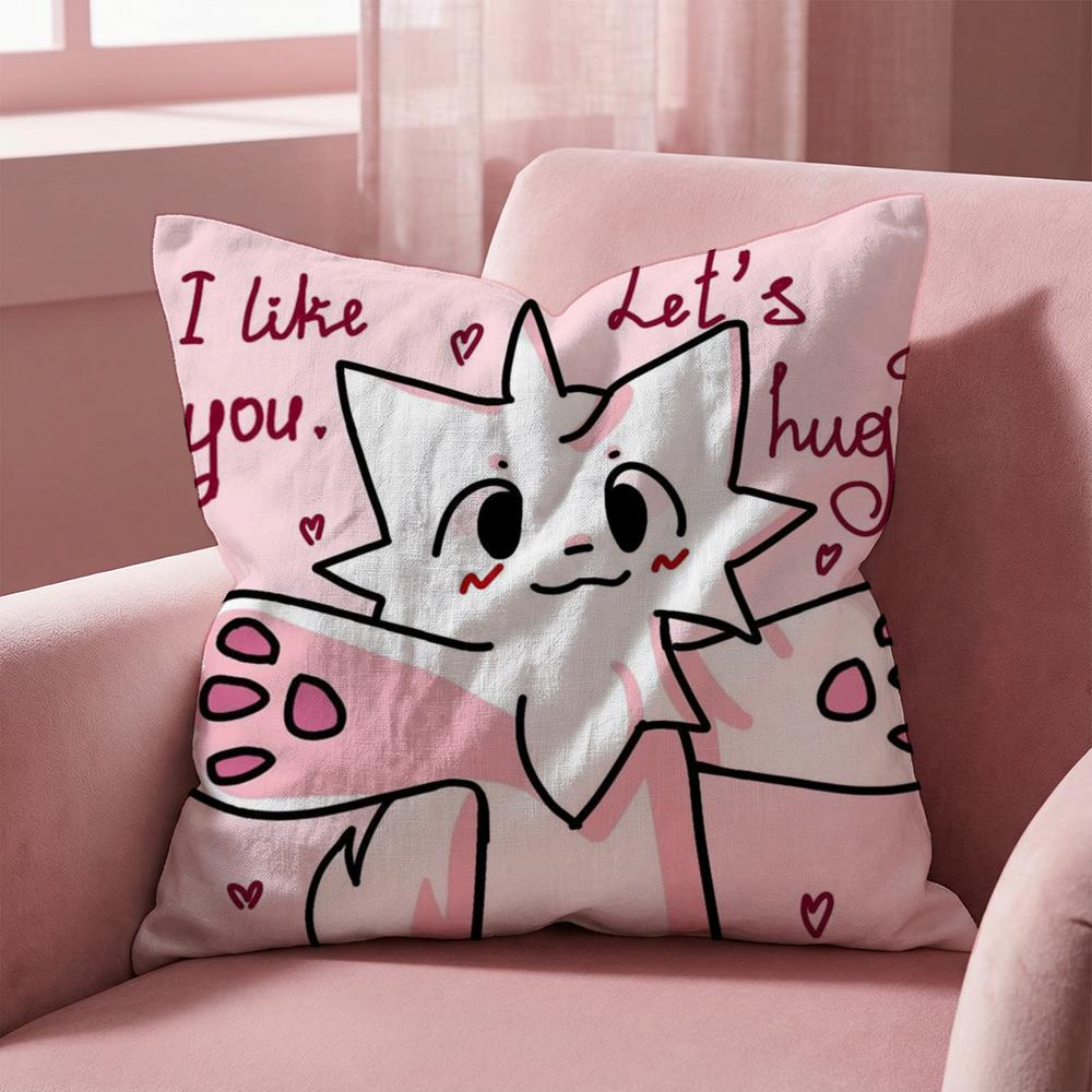 B-Boykisser Silly Cat Cute Cushion Cover Multi-Scene Pillow Cover for Home & Car - Reversible, Soft & Durable for Daily Use