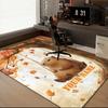 1PC Custom Name Autumnal Quokka Theme Floor Mat Ideal for Living Room, Game Rooms, Office, Bedroom Floor Mat Playful Design