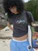 KIJUN Pebble Heart Tee Charcoal
